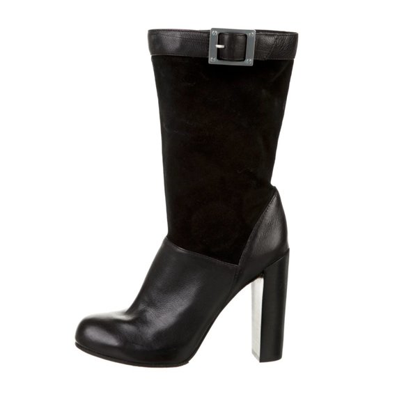 Rachel Zoe Leather Boots Black - Picture 2 of 6